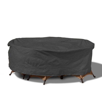 190T Rainproof Dustproof Round Outdoor Furniture Cover Polyester Garden Patio Table Chair Cover