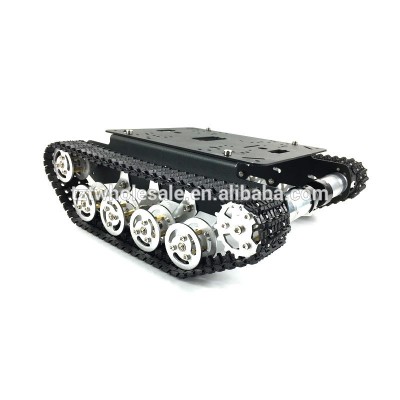 Tracked Unassembled Shock Absorption Tank Plastic Chassis Intelligent Car Robot 150rpm 9V