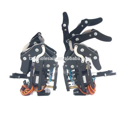 Mechanical Claw Clamper Gripper Arm Five Fingers Right Hand & Left Hand with Servos for Robot DIY Assembled