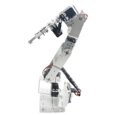 Aluminium Robot 6 DOF Arm Clamp Claw Mount Kit Mechanical Robotic Arm for Arduino-Silver