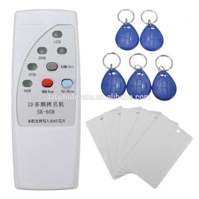 Handheld 125Khz RFID ID Card Reader Copier Writer Duplicator with 5 Writable Cards 5 Keyfob