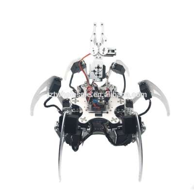 Hot sell Aluminium Hexapod Robotics Spider Six 6DOF Biped Robot Frame Kit with Clamper Gripper